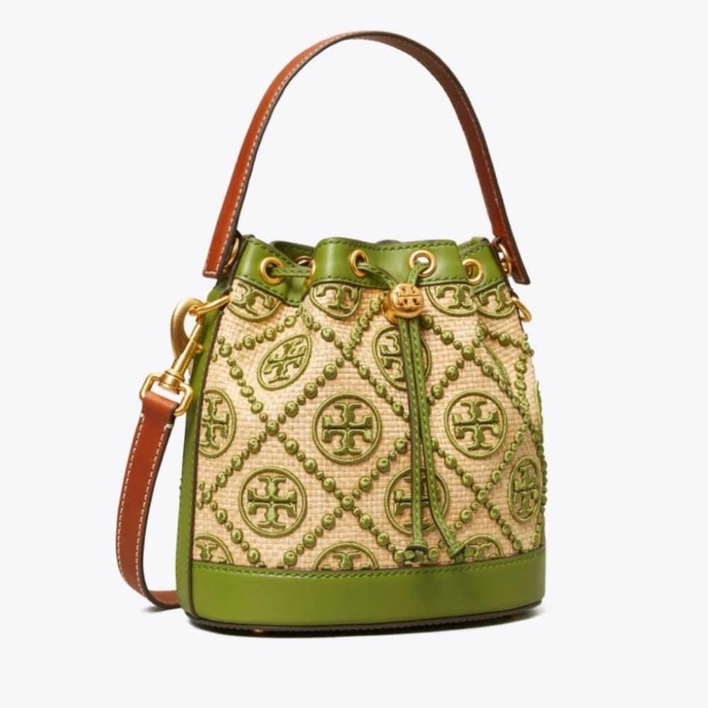 Tory Burch T MONOGRAM JACQUARD BUCKET BAG